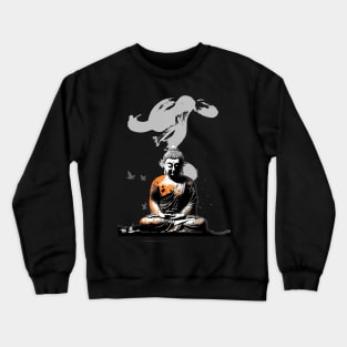 Mushin (Mental State) of Nothingness No. 1: Empty Mind on a Dark Background Crewneck Sweatshirt